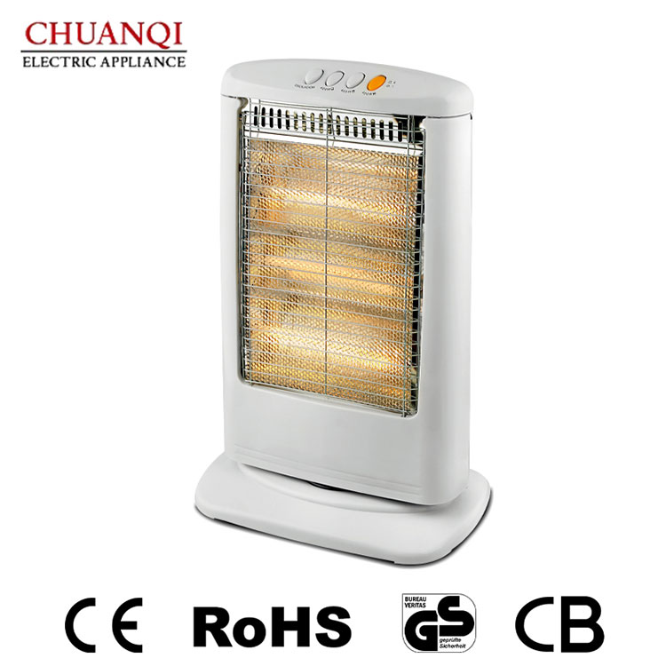 রিমোট সহ 1200W 3 টিউব হ্যালোজেন হিটার