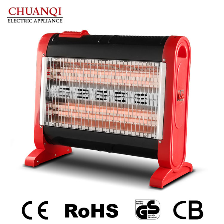 টার্বো ফ্যান সহ 1600W 4 টিউব কোয়ার্টজ হিটার